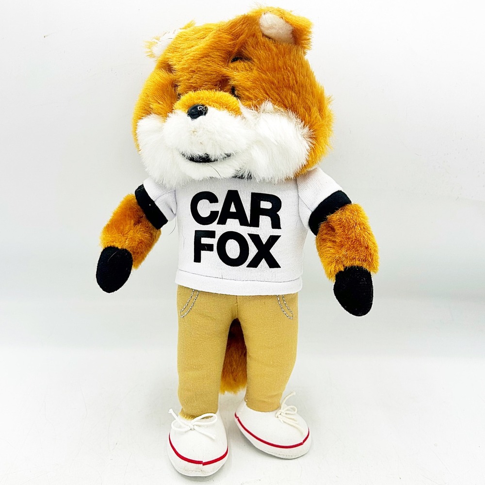 Carfax Car‎ Fox Plush 10 Inch Orange Mascot Advertising Toy